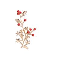 Zinc Alloy Hår tilbehør DIY Fund, med Plastic Pearl, Branch, rack plating, du kan DIY & med rhinestone, flere farver til valg, 22x49mm, Solgt af PC