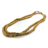 Granulos de hematita não-magnético, banhado a ouro genuino, DIY, dourado, 5x1mm, vendido para Aprox 40 cm Strand