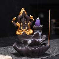 Backflow Incense Burner Purple Clay handmade for home and office & durable & multifunctional Sold By PC