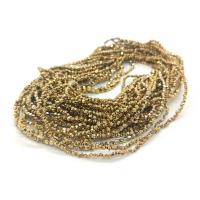 Non Magnetic Hematite Beads real gold plated DIY golden Sold Per Approx 40 cm Strand