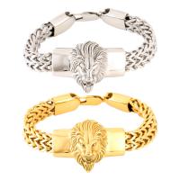 304 rostfritt stål Armband, Lion, mode smycken & för människan, fler färger för val, 12mm, Längd Ca 7.9 inch, Säljs av PC