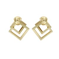 Ijzer Drop Earring, gold plated, verschillende stijlen voor de keuze & voor vrouw & hol, 24-49mm, Verkocht door pair