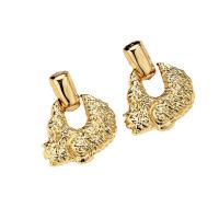 Ijzer Drop Earring, gold plated, verschillende stijlen voor de keuze & voor vrouw, 37-61mm, Verkocht door pair