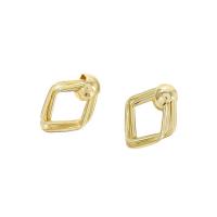 Ijzer Drop Earring, gold plated, verschillende stijlen voor de keuze & voor vrouw & hol, 28-58mm, Verkocht door pair