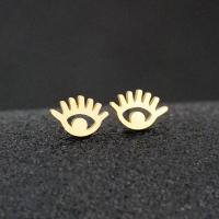 ステンレス鋼イヤリング, 304ステンレススチール, ファッションジュエリー & 女性用 & くり抜き, 金色, 9x6mm, 約 24パソコン/バッグ, 売り手 バッグ