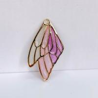 Wing Shaped Zinc Alloy Privjesci, Cink Alloy, možete DIY & različite veličine za izbor & emajl, više boja za izbor, nikal, olovo i kadmij besplatno, Približno 10računala/Lot, Prodano By Lot