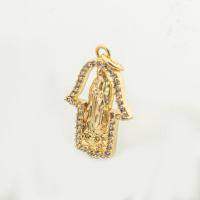 Cubic Zirconia Micro Pave Brass Pendant high quality gold color plated DIY & micro pave cubic zirconia nickel lead & cadmium free Approx 0.3mm Approx Sold By Lot