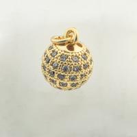 Cubic Zirconia Micro Pave Brass Pendant high quality gold color plated DIY & micro pave cubic zirconia nickel lead & cadmium free Approx 0.3mm Approx Sold By Lot