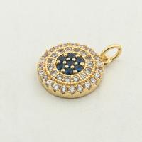 Cubic Zirconia Micro Pave Brass Pendant high quality gold color plated DIY & micro pave cubic zirconia nickel lead & cadmium free Approx 0.3mm Approx Sold By Lot