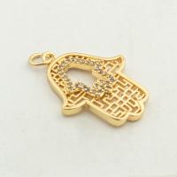 Cubic Zirconia Micro Pave Brass Pendant high quality gold color plated DIY & micro pave cubic zirconia nickel lead & cadmium free Approx 0.3mm Approx Sold By Lot