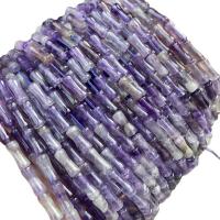 Contas de ametista naturais, polido, DIY, roxo, 5x12mm, Aprox 31PCs/Strand, vendido por Strand