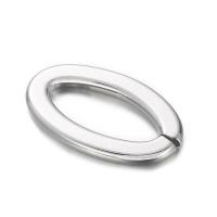 Stainless Steel Otvoreno Ring, 304 nehrđajućeg čelika, Oval, možete DIY & šupalj, izvorna boja, 16.5x10mm, Prodano By PC