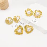 Lo zinco in lega Stud Earring, lega in zinco, placcato color oro, gioielli di moda & stili diversi per la scelta & per la donna, nessuno, assenza di nichel,piombo&cadmio, 20mm, Venduto da coppia