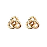 Pendientes de Perno de Aleación de Zinc, chapado en color dorado, Joyería & diferentes estilos para la opción & para mujer, libre de níquel, plomo & cadmio, 12mm, Vendido por UD