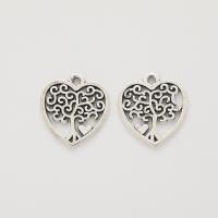 Zinc Alloy Heart Pendants plated DIY nickel lead & cadmium free Sold By Bag