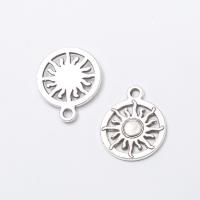 Alliage de zinc plate ronde pendentifs, Placage, DIY, plus de couleurs à choisir, protéger l'environnement, sans nickel, plomb et cadmium, 20x16x2mm, 100PC/sac, Vendu par sac