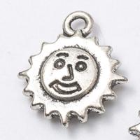 Zinc Alloy Pendants Sun plated DIY nickel lead & cadmium free Sold By Bag