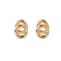 Pendientes de Perno de Aleación de Zinc, chapado en color dorado, Joyería & para mujer, libre de níquel, plomo & cadmio, 30x20mm, Vendido por Par