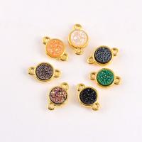 Conectores de Metal, chapado en color dorado, Joyería & para mujer & con diamantes de imitación, más colores para la opción, libre de níquel, plomo & cadmio, 8mm, Vendido por UD