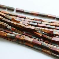 Mixed Edelsteen kralen, Jasper Picasso, gepolijst, Andere vorm voor keuze & DIY, gemengde kleuren, 4x13mm, Ca 29pC's/Strand, Verkocht door Strand