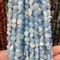 Смешанные Бусины Gemstone, аквамарин, Комкообразная форма, полированный, DIY, разноцветный, 5x9mm, Приблизительно 55ПК/Strand, продается Strand