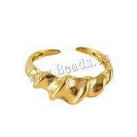 Vinger Ring in edelstaal, 304 roestvrij staal, 18K verguld, mode sieraden & voor vrouw, gouden, 22mm, Verkocht door PC