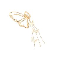 Klip af hårklo, Zinc Alloy, Butterfly, guldfarve belagt, mode smykker & for kvinde, nikkel, bly & cadmium fri, 50x190mm, Solgt af PC