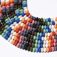 Natuurlijke Lava kralen, Ronde, DIY, meer kleuren voor de keuze, 5x8mm, 39pC's/Strand, Verkocht door Strand