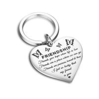 304 Stainless Steel Key spona, Srdce, unisex & různé designy pro výběr & s písmenem vzorem, Původní barva, 25x25mm, Prodáno By PC