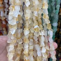 Perles Citrine naturelles, perles de citrine, pepite, poli, DIY, Jaune, 8x10mm, Environ 40PC/brin, Vendu par brin