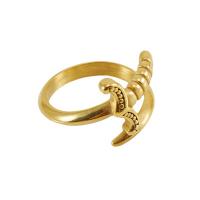 Stainless Steel Finger Ring 304 Stainless Steel 18K gold plated fashion jewelry & for woman golden Sold By PC