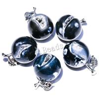 Moda decorazione, agate, with ferro, fruttafrutto, Sostenibile, nero, 20mm, Venduto da PC