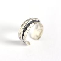 925 Sterling Zilver Manchet Finger Ring, verstelbaar & voor vrouw, 8.50mm, Verkocht door PC