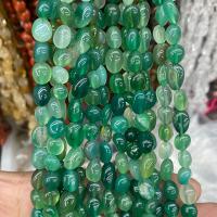 Natural Green Agate Beads Nuggets polished DIY green Approx Sold By Strand