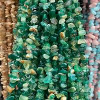 Natural Green Agaat kralen, Groene Agaat, Nuggets, gepolijst, DIY, groen, 5x8mm, Per verkocht Ca 80 cm Strand