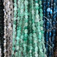 Aventurine χάντρες, Πράσινη Aventurine, Nuggets, γυαλισμένο, DIY, πράσινος, 5-9mm, Sold Per Περίπου 38-40 cm Strand