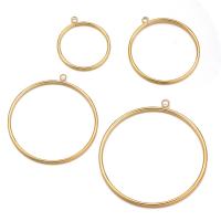 Stainless Steel Hoop fülbevaló Component, 304 rozsdamentes acél, DIY & különböző méretű a választás, aranysárga, 10PC-k/Bag, Által értékesített Bag