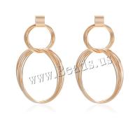 Pendientes de Perno de Aleación de Zinc, chapado, Joyería & para mujer, más colores para la opción, libre de níquel, plomo & cadmio, 50x80mm, Vendido por Par