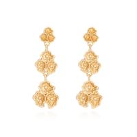 Zinc Alloy Oorbellen, gold plated, mode sieraden & voor vrouw, gouden, 56x20mm, Verkocht door pair