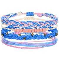 Mode créer Bracelets cordon de cire, corde de cire, marteau, fait à la main, 4 pièces & Style bohème & réglable & pour femme, Longueur Environ 15-30 cm, Vendu par fixé