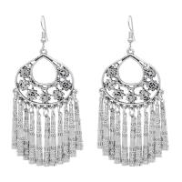 Zinc Alloy Drop Earrings silver color plated fashion jewelry & for woman nickel lead & cadmium free Sold By Pair