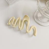 Haar Claw Clips, Zinc Alloy, voor vrouw, beige, nikkel, lood en cadmium vrij, 120mm, Verkocht door PC