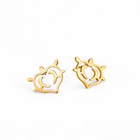 Stainless Steel Stud Earrings 304 Stainless Steel Vacuum Ion Plating fashion jewelry & for woman & hollow Sold By Pair