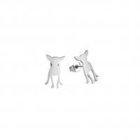 Stainless Steel Stud Earrings 304 Stainless Steel Dog Vacuum Ion Plating fashion jewelry & for woman Sold By Pair