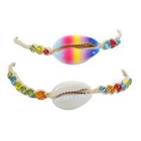 Nácar Pulsera, con Seedbead & Cordón de cera, con 2inch extender cadena, Joyería & para mujer, Color aleatorio, longitud aproximado 6.3 Inch, Vendido por UD