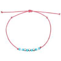 Wax Cord Bracelet with Seedbead & Zinc Alloy Tassel fashion jewelry & for woman Length Approx 5.5-11 Inch Sold By PC