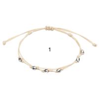 Trendy Wax cord armbanden, Zinc Alloy, met Wax, mode sieraden & voor vrouw, meer kleuren voor de keuze, Lengte Ca 5.9-11.8 inch, Verkocht door PC