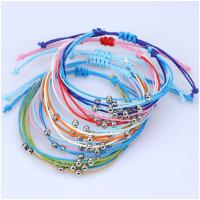 corde de cire bracelet, avec alliage de zinc, Style bohème & pour femme, plus de couleurs à choisir, Longueur Environ 6.3-11 pouce, Vendu par PC