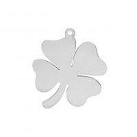 Stainless Steel korut Riipukset, 304 Stainless Steel, Neljä Leaf Clover, muoti korut & tee-se-itse, enemmän värejä valinta, 14.90x17.30mm, Myymät PC