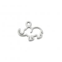 Rostfritt stål Animal Hängen, 304 rostfritt stål, Elefant, mode smycken & DIY & ihålig, fler färger för val, 9.50x8.20mm, Säljs av PC